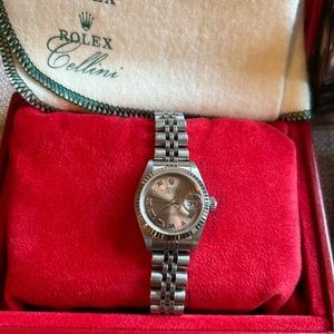 Ladies Rolex Oyster Datejust Perpetual 26mm Rose Roman Dial
